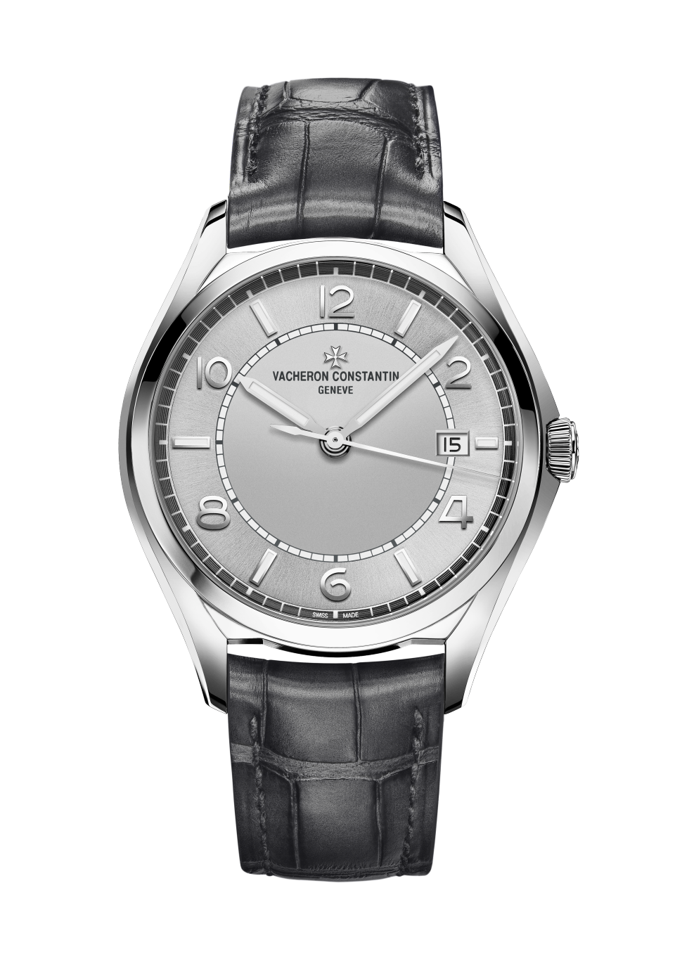 Вид спереди - Пакшот - Часы - Fiftysix с автоподзаводом - 40 mm Сталь c Кожа аллигатора ремешком