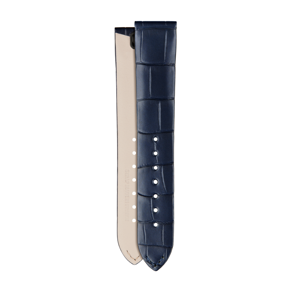 Midnight blue alligator strap for Vacheron Constantin watches - XF083063 Front & Back