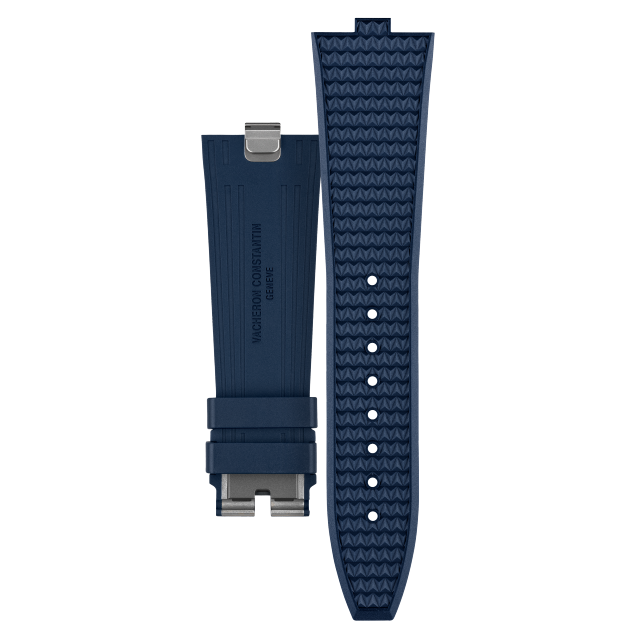 Cinturino in caucciù blu scuro per orologi Vacheron Constantin - MXE0NJ78 Front & Back