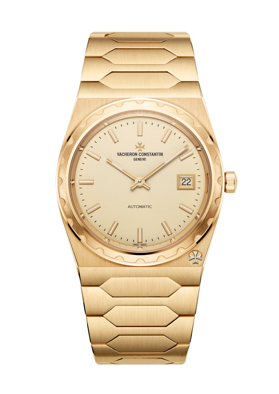 Вид спереди - Пакшот - Часы - Historiques 222 - 37 mm Желтое золото c ремешком