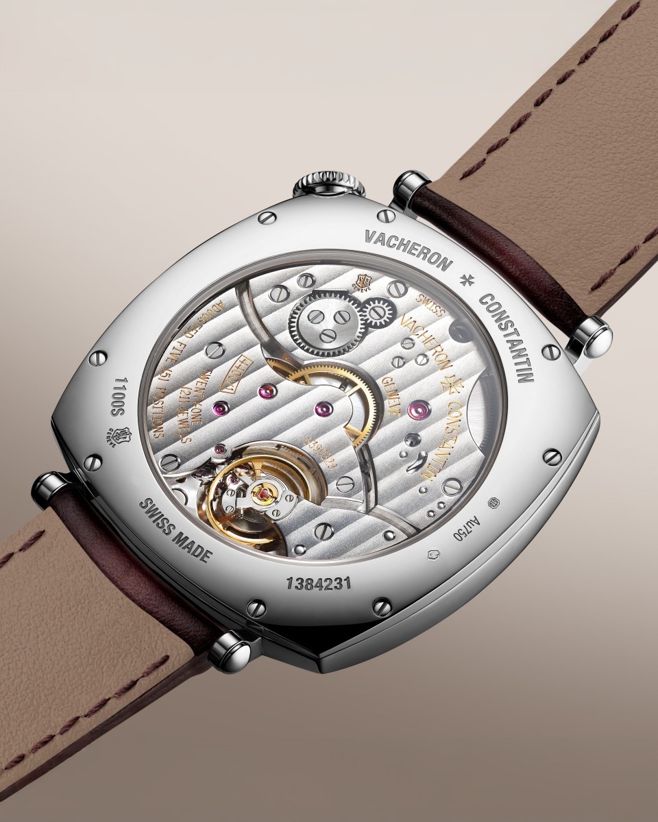 Vista a 3/4 - Packshot - Orologio - Historiques American 1921 - 36,5 mm Oro bianco con Pelle di vitello cinturino