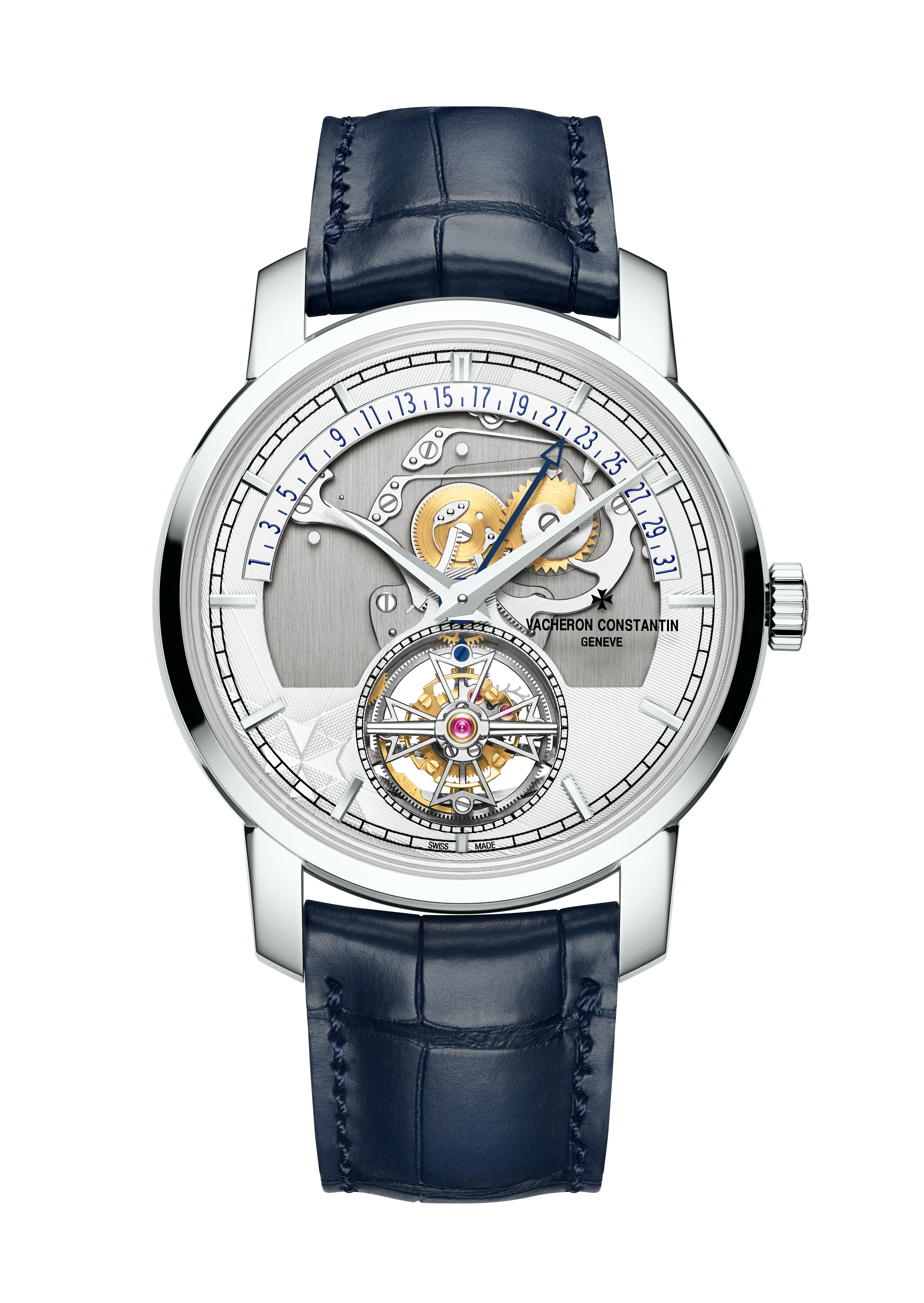 Vacheron Constantin Traditionnelle Tourbillon Retrograde Date Openface 41mm Platinum Watch — 6010T/000P-H055 (X60PH055)