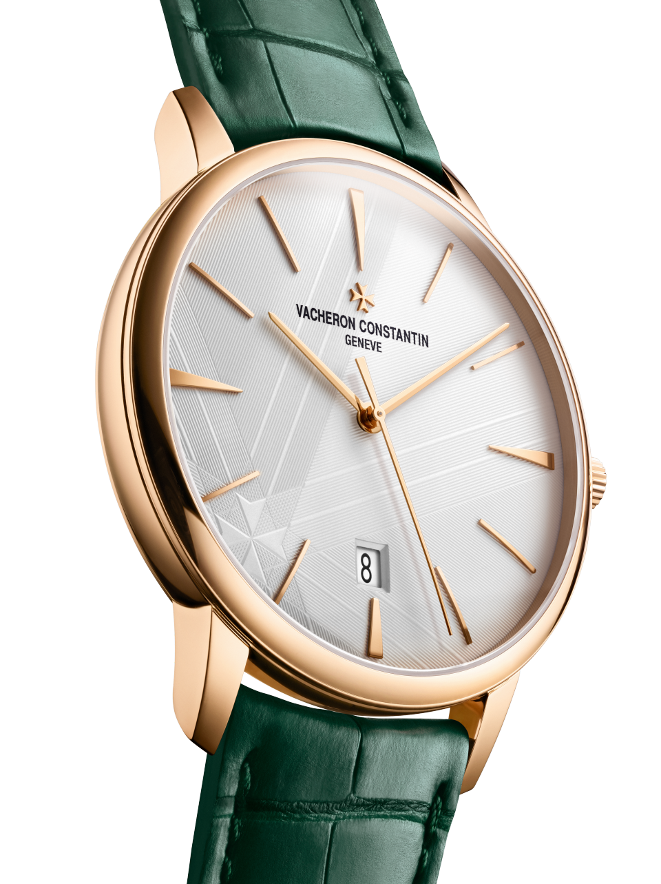 3/4 ракурс - Пакшот - Часы - Patrimony с автоматическим подзаводом - 40 mm Розовое золото c Кожа аллигатора ремешком