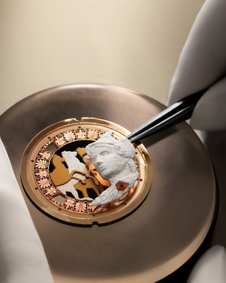  - Image - Watch - Métiers d'Art Tribute to great civilisations - Athéna de Velletri - 42 mm Pink Gold with Alligator leather strap