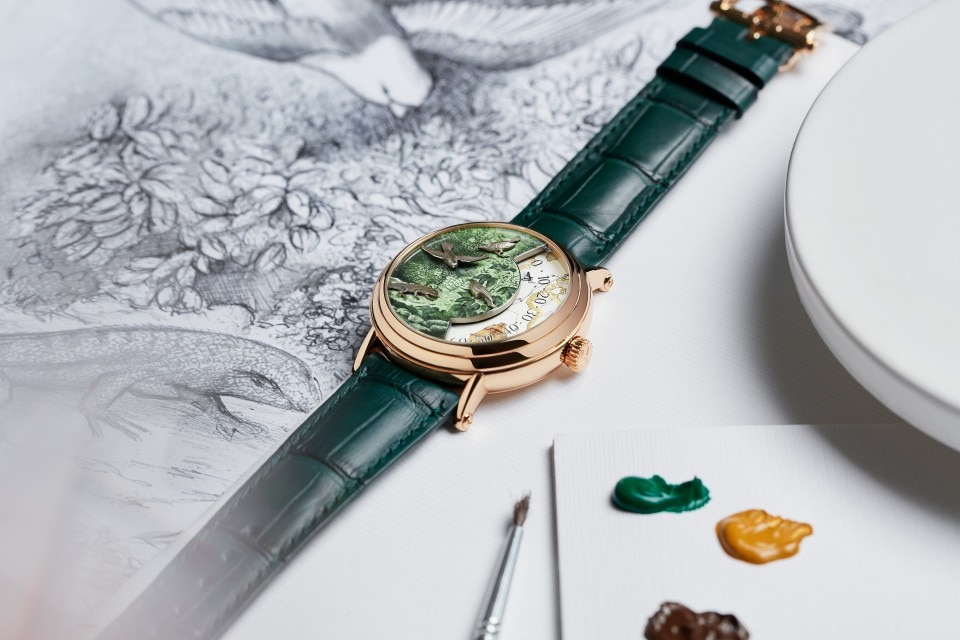 Другие виды обзора - Фото изделия в стиле Lifestyle - Часы - Métiers d'Art: в честь исследователей-натуралистов - Мыс Доброй Надежды - 41 mm Розовое золото c Кожа аллигатора ремешком