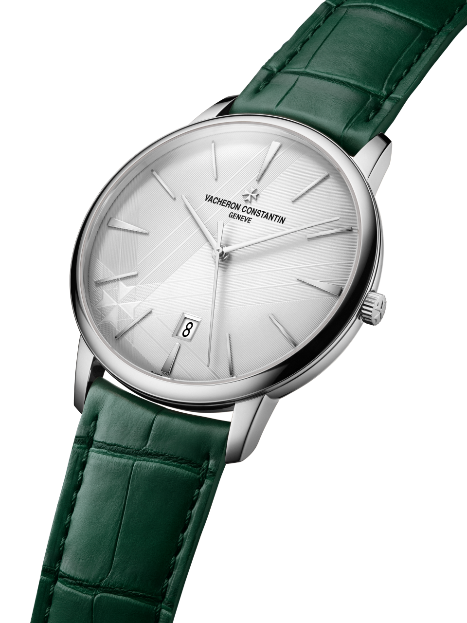 3/4 ракурс - Пакшот - Часы - Patrimony с автоматическим подзаводом - 40 mm Белое золото c Кожа аллигатора ремешком