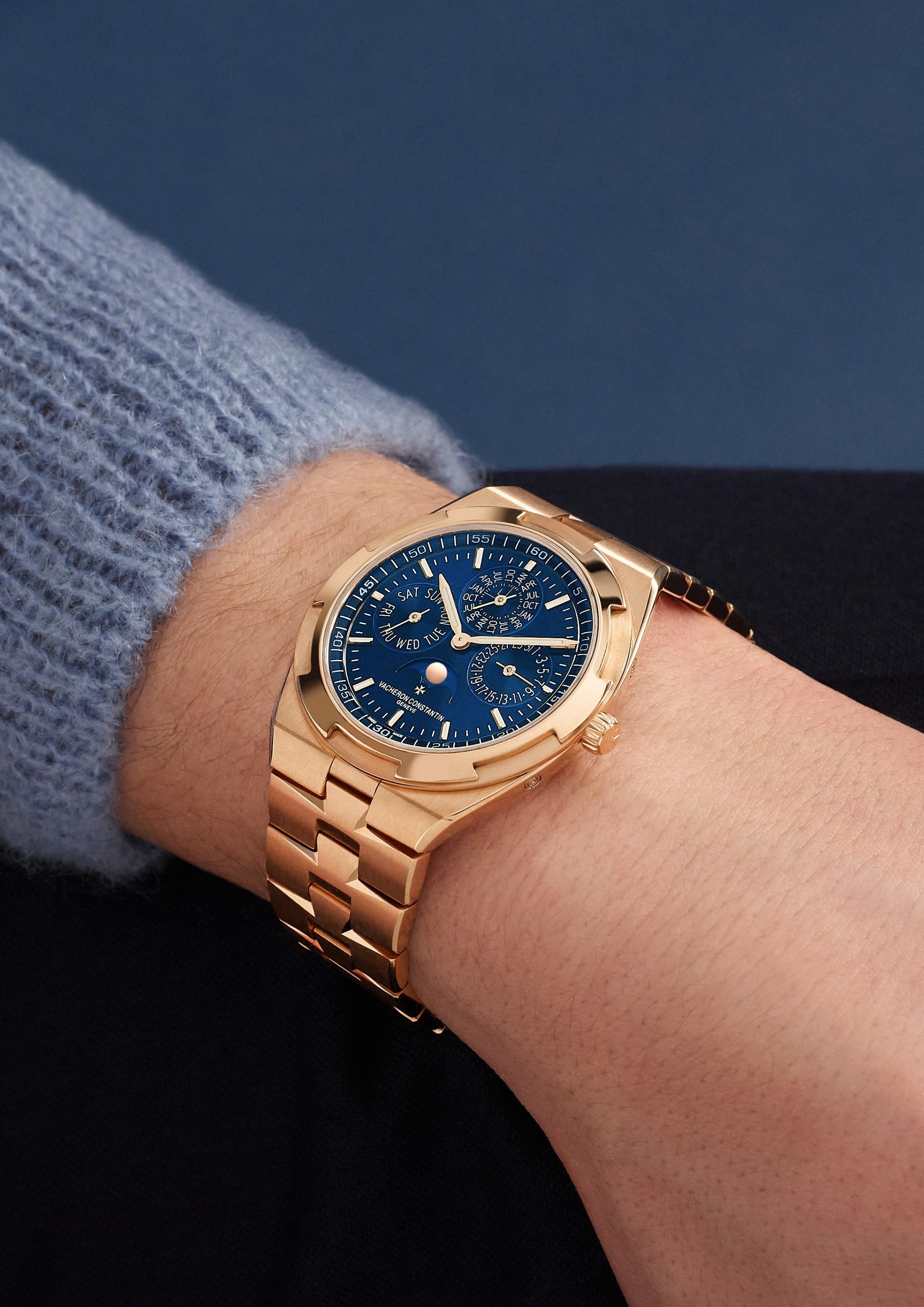 Overseas perpetual calendar ultra thin 41 5 mm Pink Gold