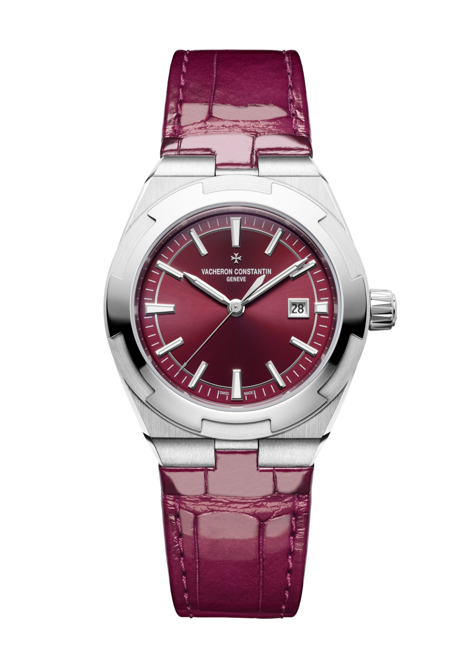 Other view - Packshot - Watch - Overseas self-winding - 34.5 mm Steel with Alligator leather, Rubber, Stainless steel straps