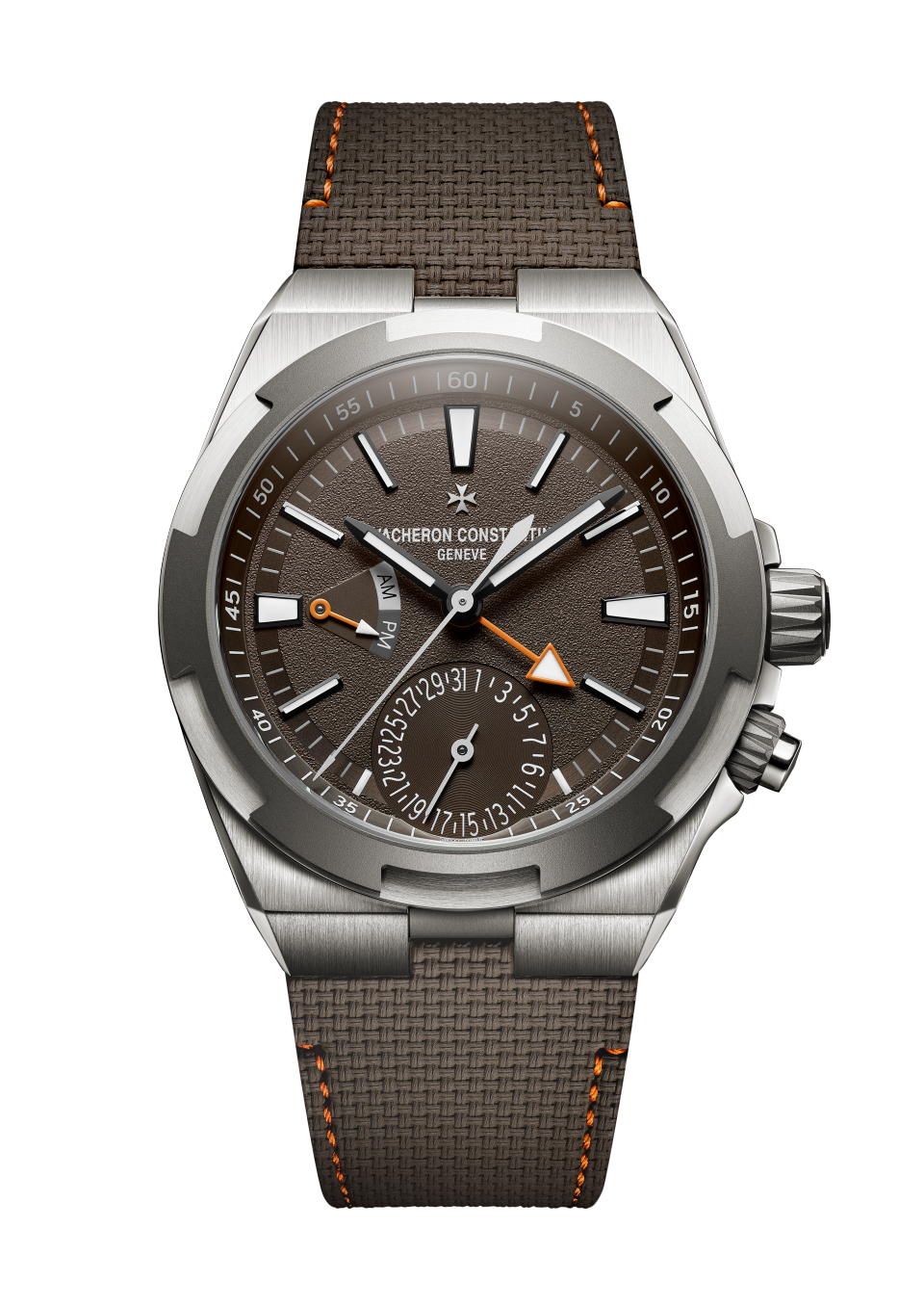 Vorderansicht - Packshot - Uhr - Overseas Dual Time Cardinal Points - South - 41 mm Titan mit Kautschuk, Titan Armbänder