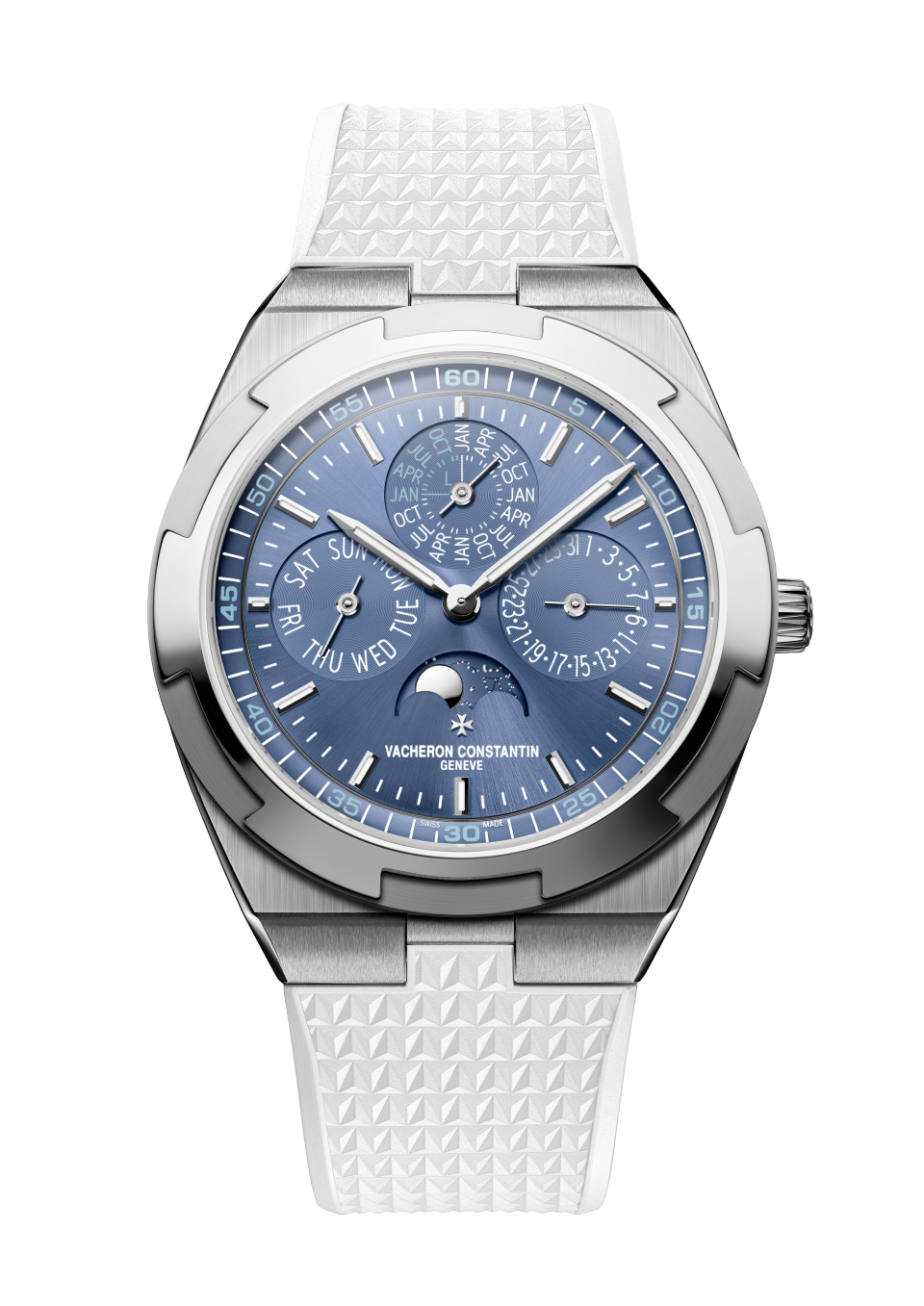 Alternative view - Packshot - Watch - Overseas perpetual calendar ultra-thin - 41.5 mm White Gold with Rubber, White Gold straps