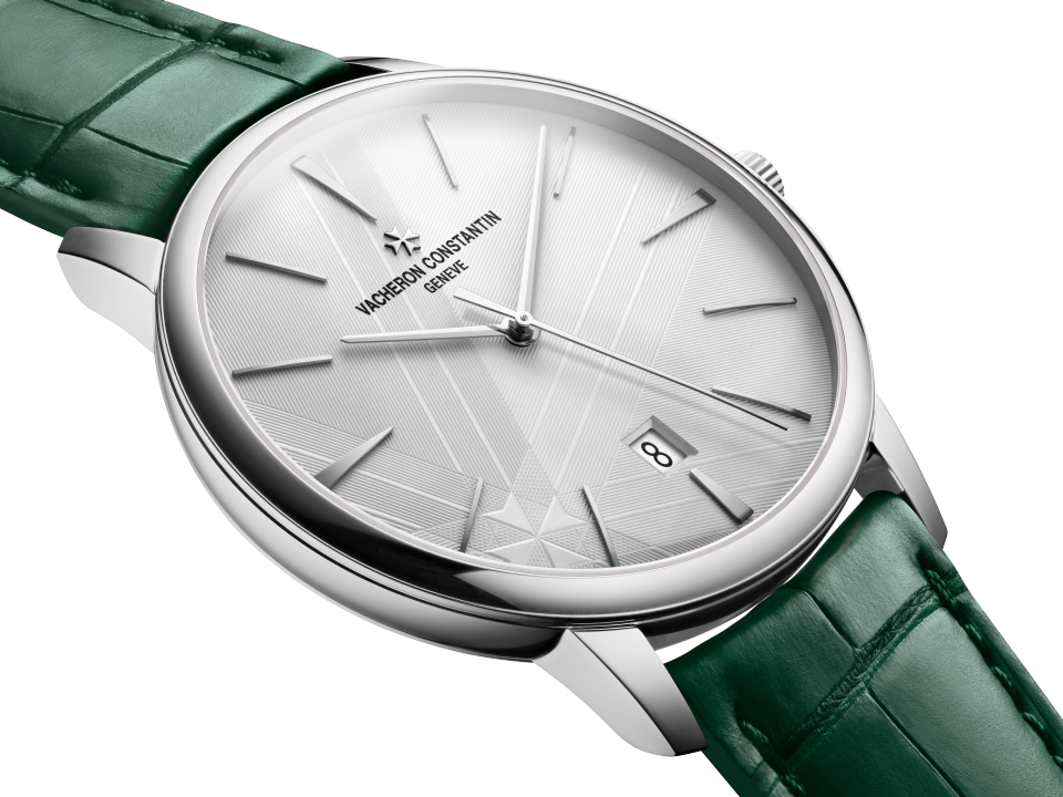 3/4 ракурс - Пакшот - Часы - Patrimony с автоматическим подзаводом - 40 mm Белое золото c Кожа аллигатора ремешком