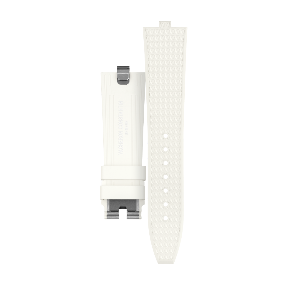 White rubber strap for Vacheron Constantin watches - MXE0MZ0G Front & Back