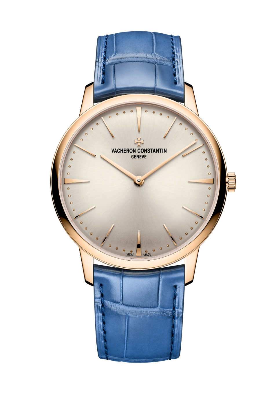 Вид спереди - Пакшот - Часы - Patrimony с ручным заводом - 39 mm Розовое золото c Кожа аллигатора ремешком