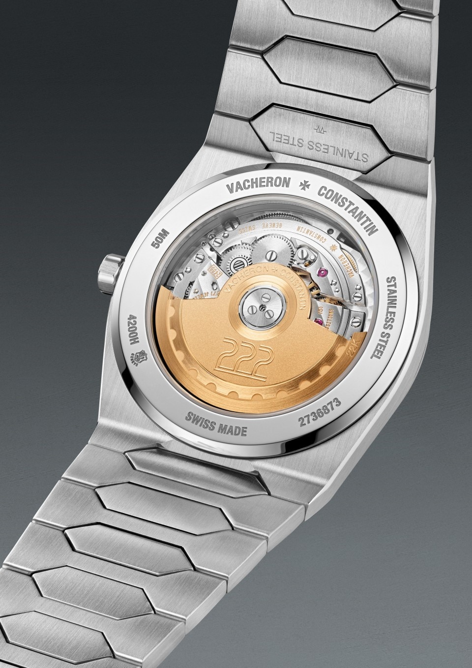 3/4 view - Packshot - Watch - Historiques 222 - 37 mm Steel with Stainless steel strap