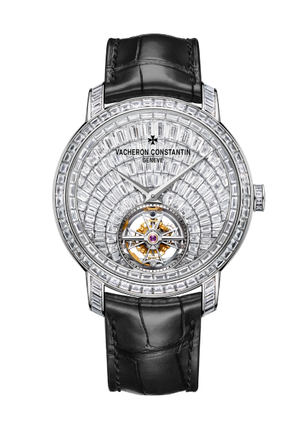 Traditionnelle tourbillon high jewellery - 41 mm - White