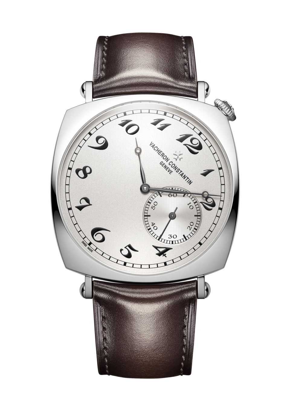 Vue de face - Plan produit - Montre - Historiques American 1921 - 40x40 mm Or blanc avec Cuir de veau bracelet