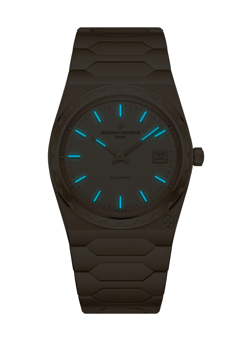 夜间视图 - 产品图片 - 腕表 - Historiques历史名作系列“222”型号腕表 - 37毫米 黄金 隽永 黄金 表带