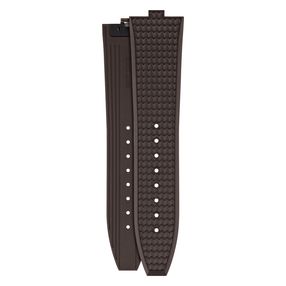 Kautschukarmband in Braun for Vacheron Constantin watches - XF082627 Front & Back