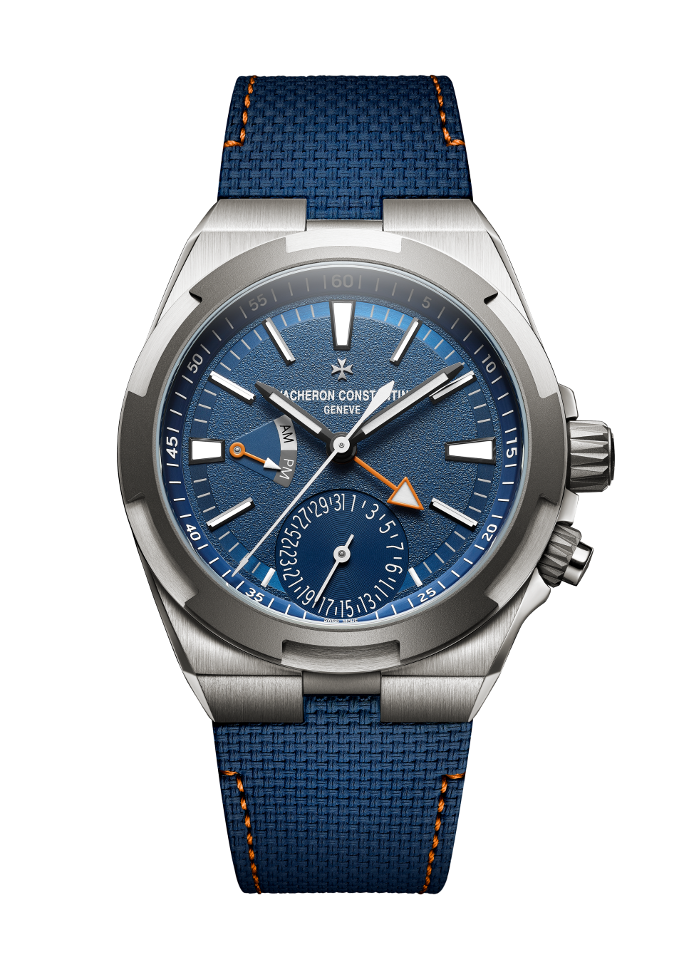 Vorderansicht - Packshot - Uhr - Overseas Dual Time Cardinal Points - East - 41 mm Titan mit Kautschuk, Titan Armbänder