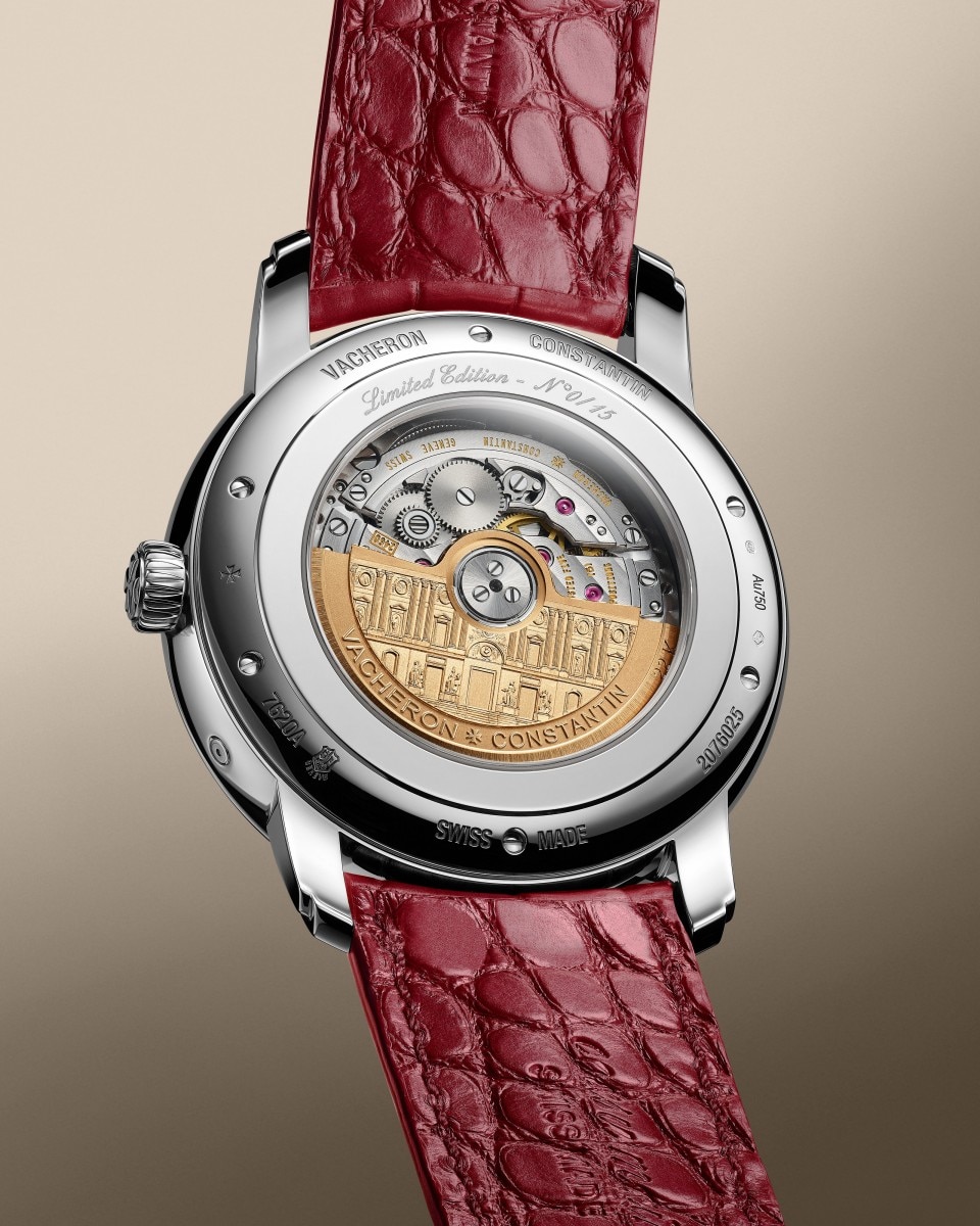 Back view - Packshot - Watch - Métiers d'Art Tribute to great civilisations - Lamassu de Sargon II - 42 mm White Gold with Alligator leather strap