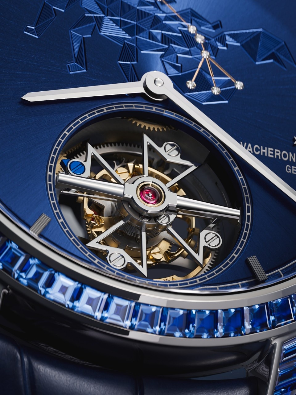 Альтернативный обзор - Фото изделия в стиле Lifestyle - Часы - Métiers d'Art Tribute to The Celestial - Скорпион - 39 mm Белое золото c Кожа аллигатора ремешком