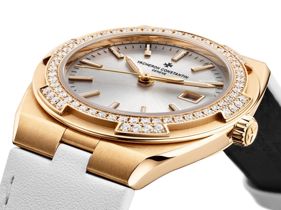 Overseas quartz 33 mm Pink Gold
