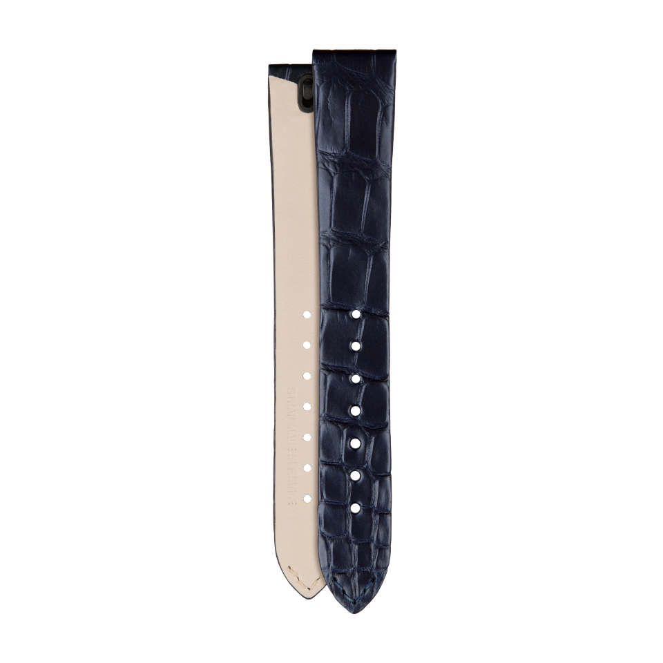 Midnight blue alligator strap for Vacheron Constantin watches - XF083057 Front & Back