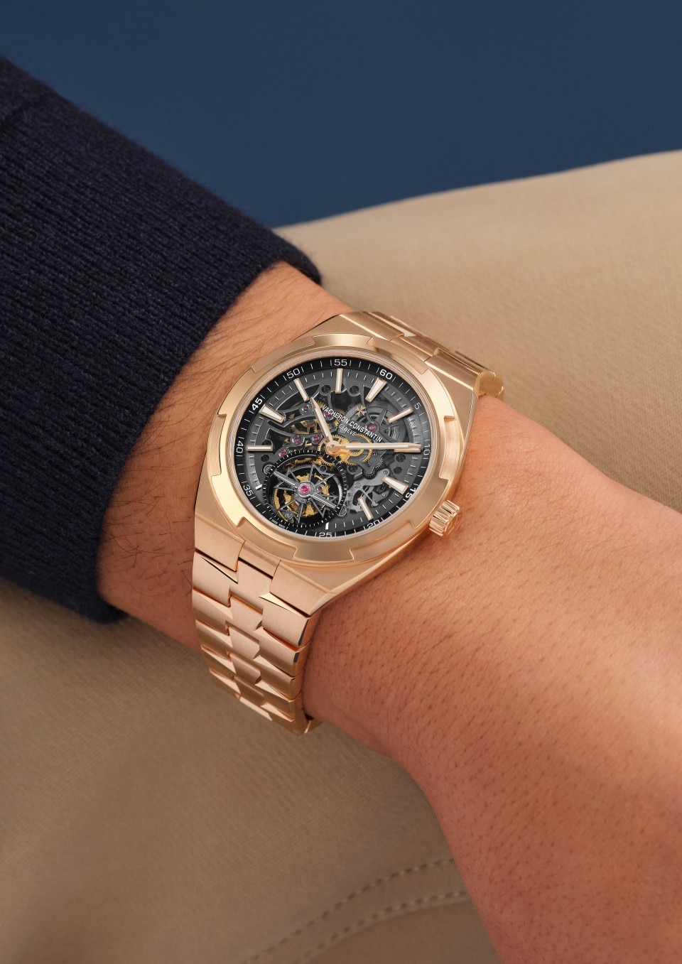 Overseas Tourbillon Skelett 42.5 mm Rosegold