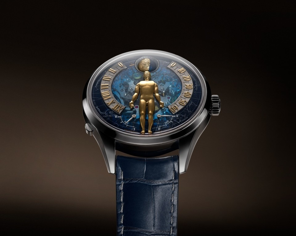 대체 이미지 - 팩샷 - 시계 - Métiers d'Art 트리뷰트 투 더 퀘스트 오브 타임 - 43 mm 화이트 골드 포함 엘리게이터 레더 스트랩