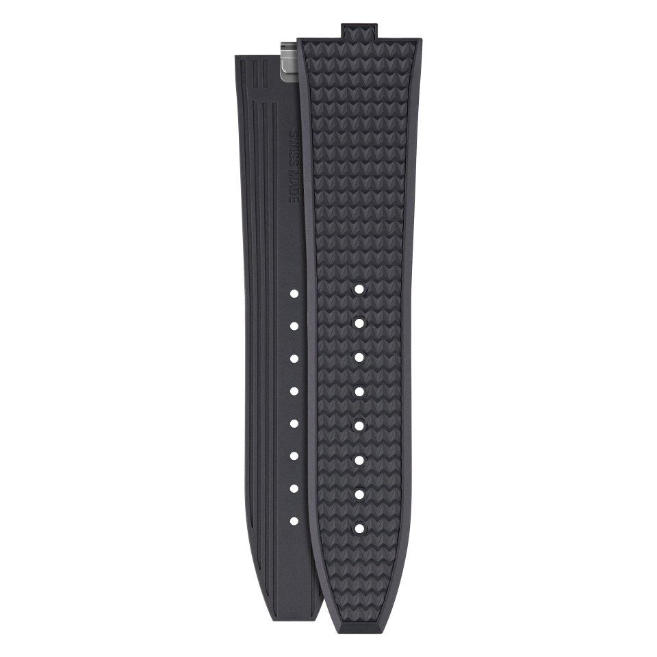 Grey rubber strap for Vacheron Constantin watches - MXE0QLFW Front & Back