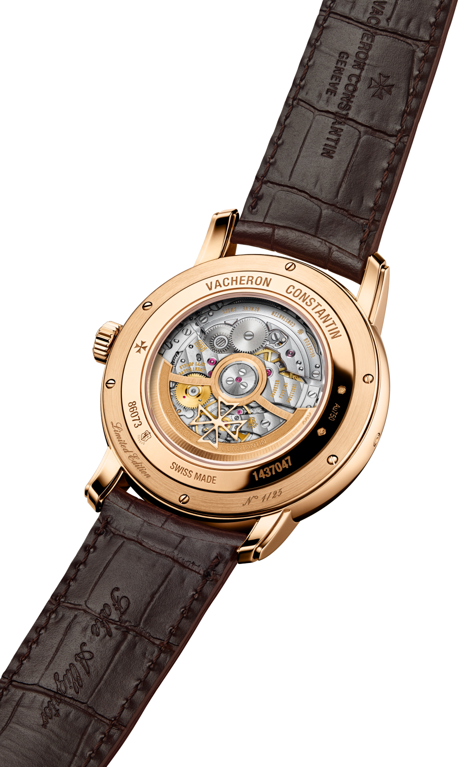 3/4 ракурс - Пакшот - Часы - Métiers d'Art: Легенды китайского зодиака - год змеи - 40 mm Розовое золото c Кожа аллигатора ремешком