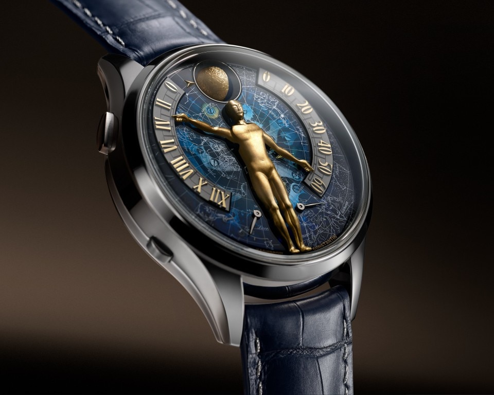 대체 이미지 - 팩샷 - 시계 - Métiers d'Art 트리뷰트 투 더 퀘스트 오브 타임 - 43 mm 화이트 골드 포함 엘리게이터 레더 스트랩