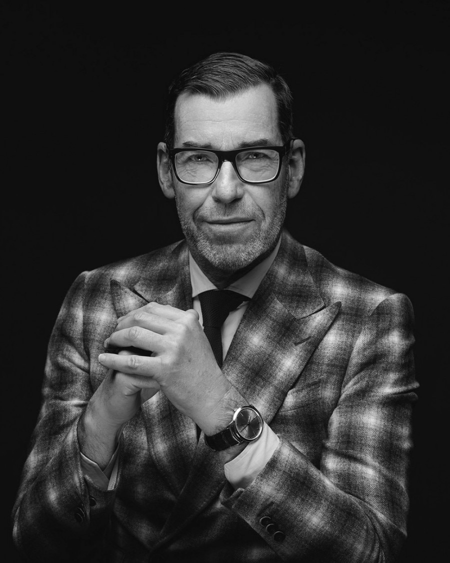Black & white portrait of Christian Selmoni