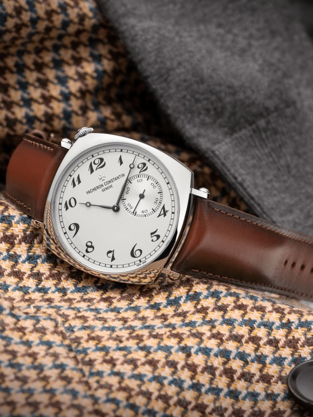 American 21 worn by a man with tweed jacket