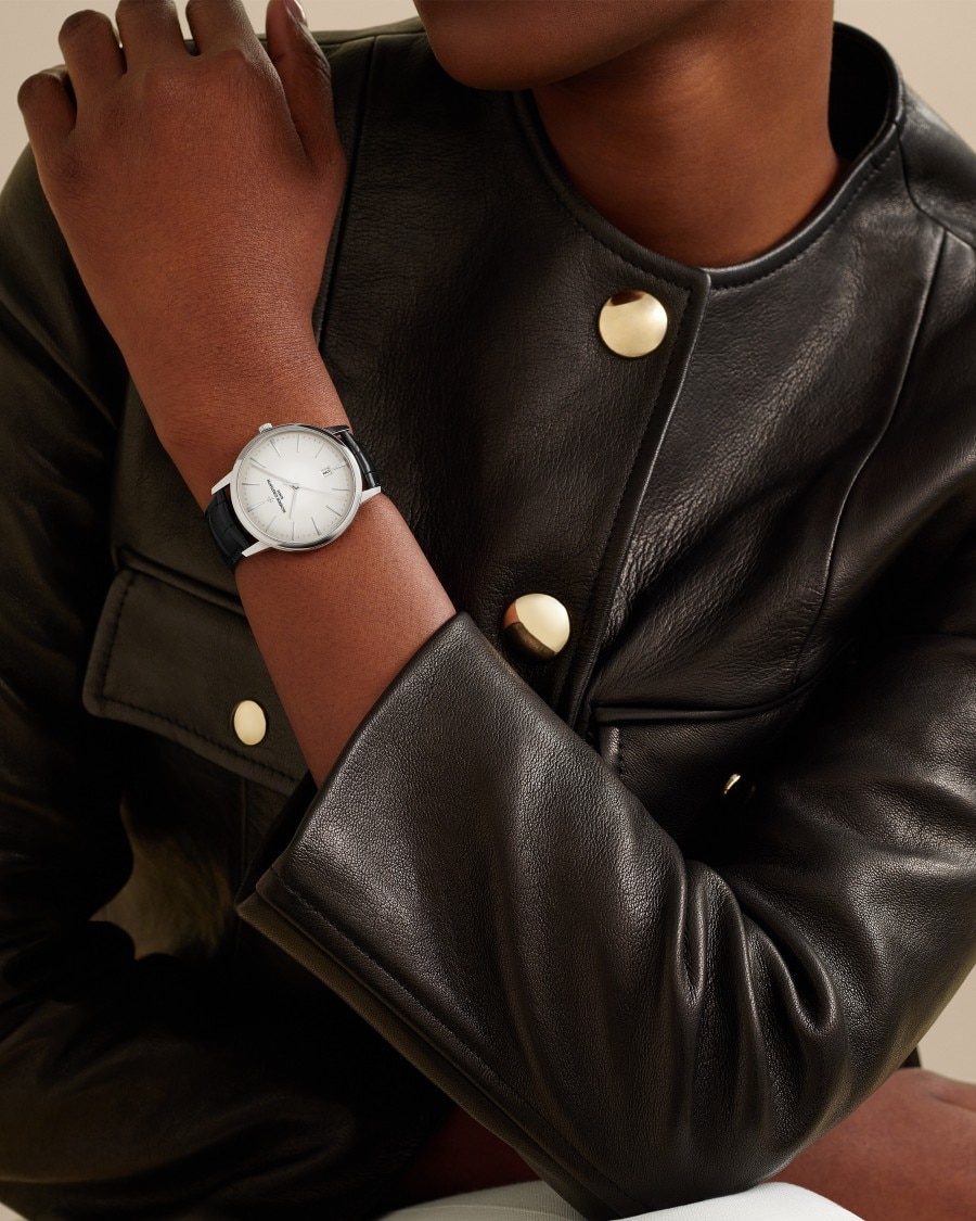  Vacheron Constantin watch with leather strap.