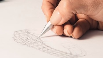 A hand sketches the Grand Lady Kalla Vacheron Constantin collection