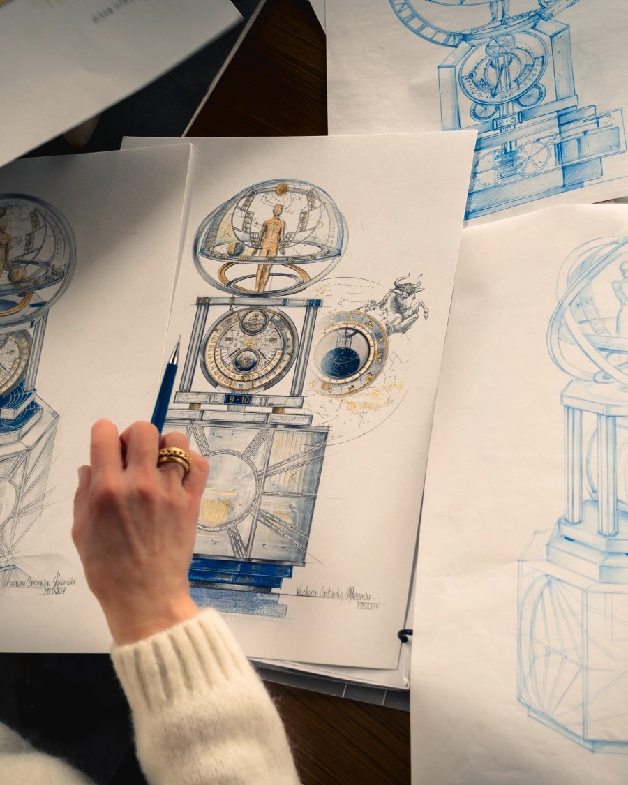 Image illustrating the hand-drawn clock