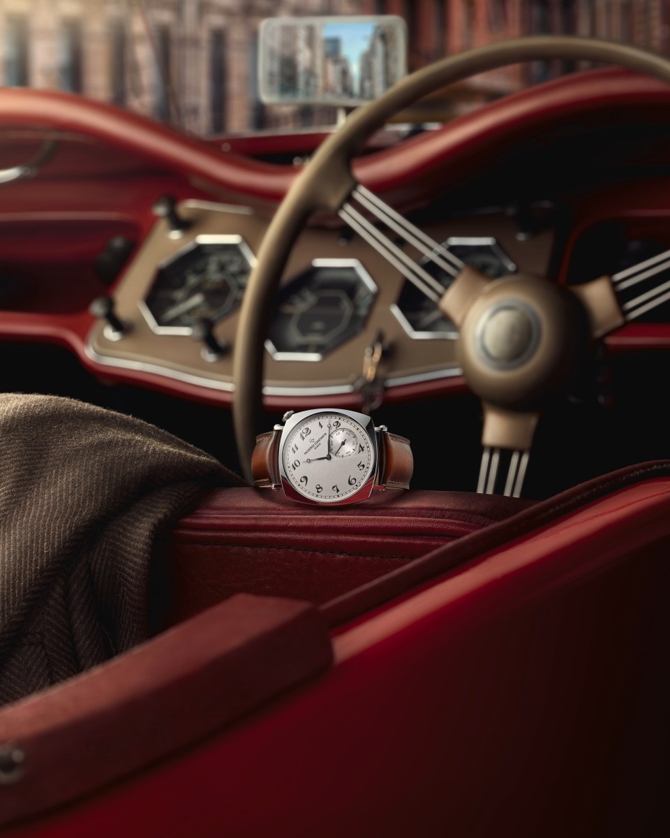 The iconic American 1921 faithfully watchreborn watch in a vintage car cabin