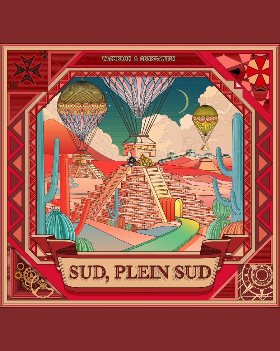 由江杉設計，描繪金字塔與空中熱氣球