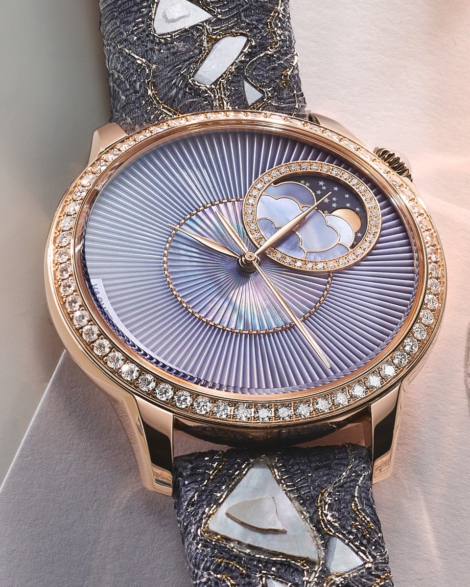 Zoom up of a pink gold Vacheron Constantin watch