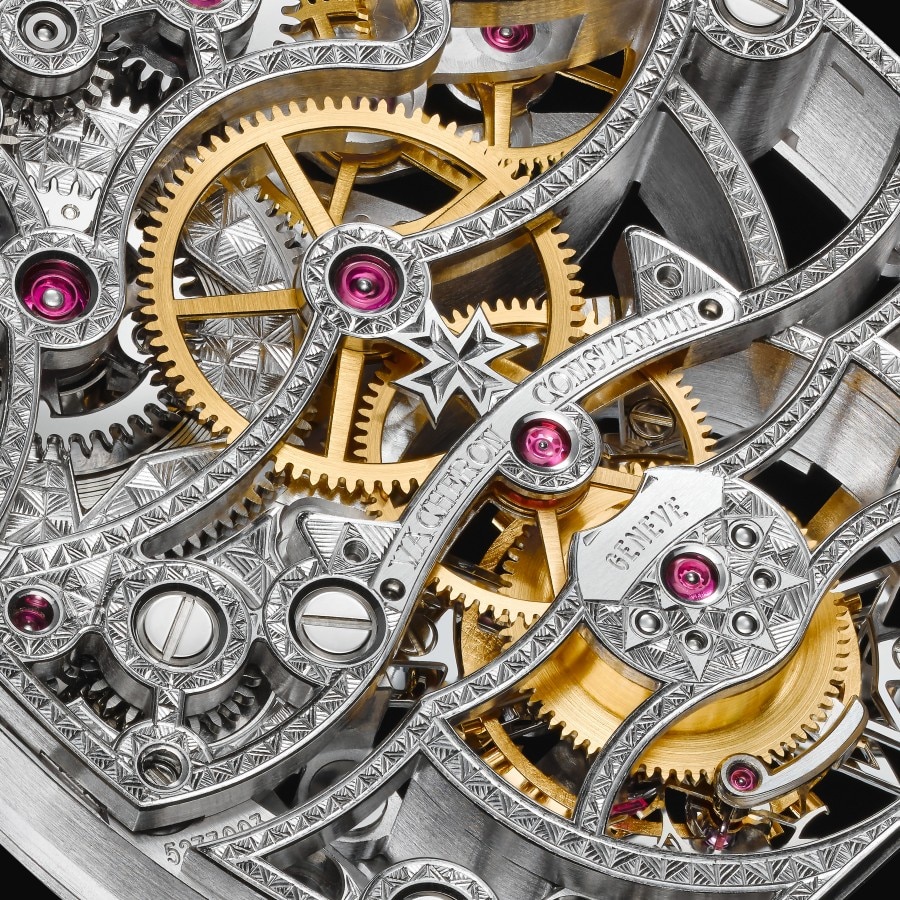 Complex mechanism of an prestigious watch