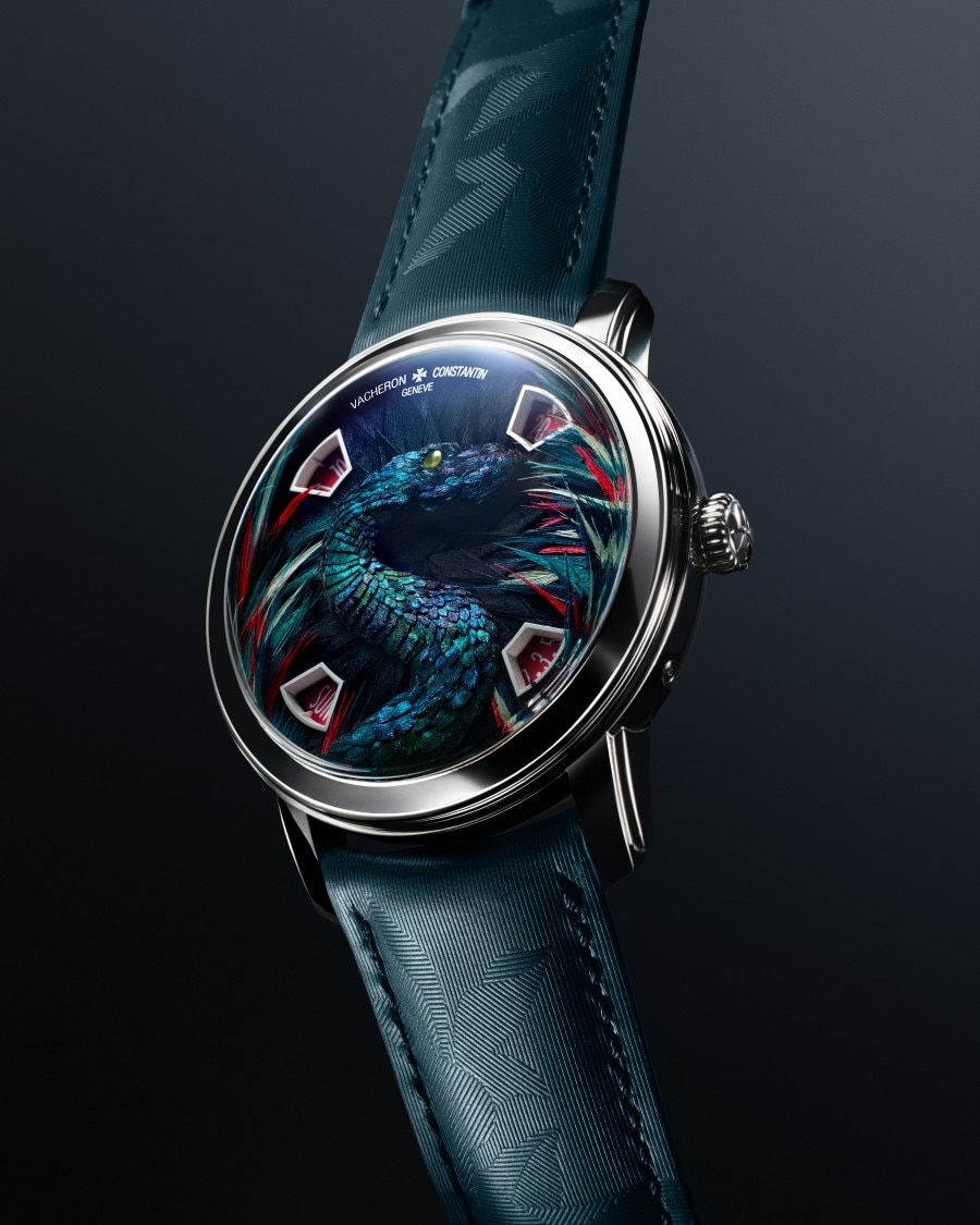 Vacheron Constantin watch featuring a feather snake design.
