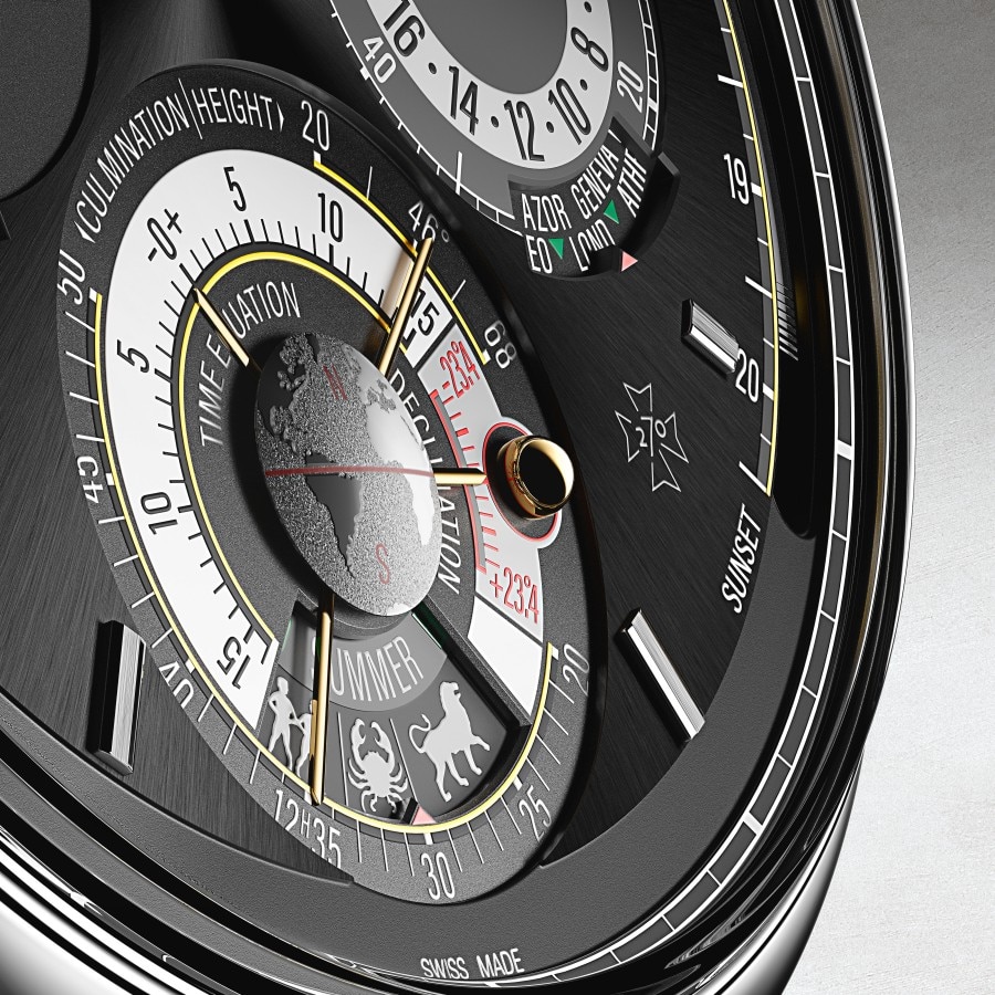 Il quadrante dell’orologio mostra la posizione del Sole in tempo reale