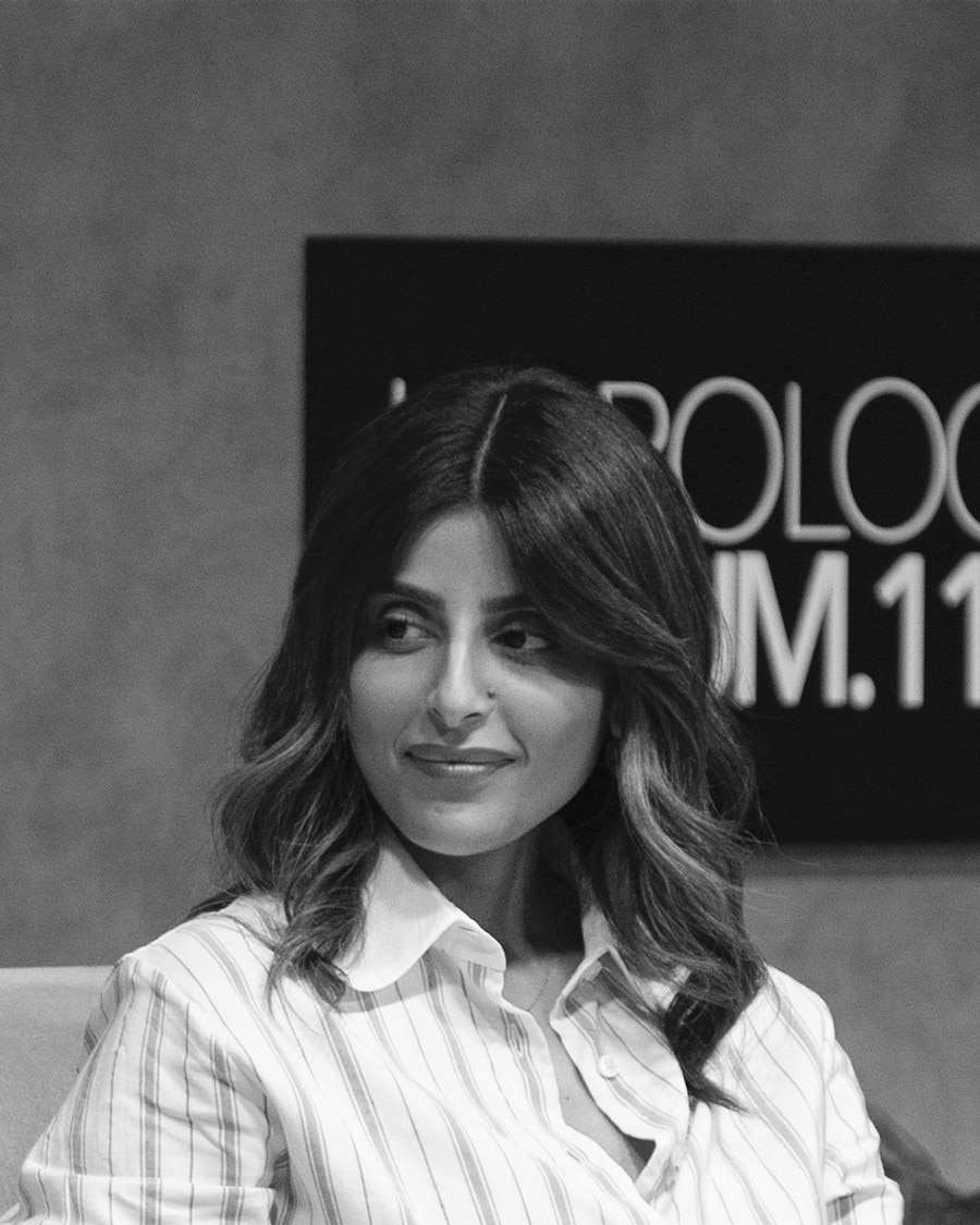 Black & white portrait of Yasmine Alshathry