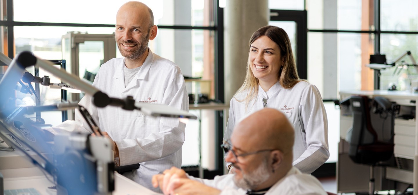 Three Vacheron Constantin employees in a workshop