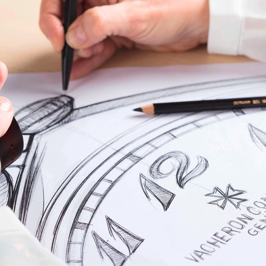 Designer drawing a watch