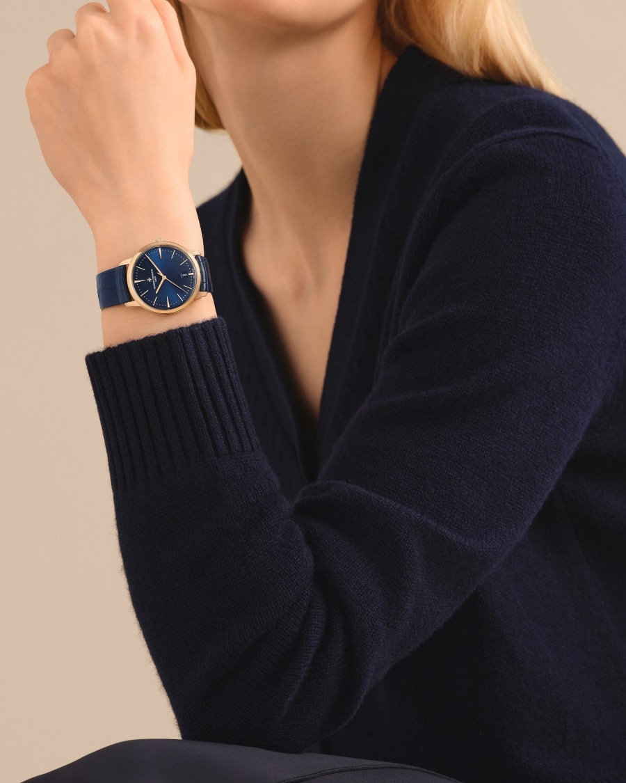 Patrimony  Vacheron Constantin watch with leather strap.