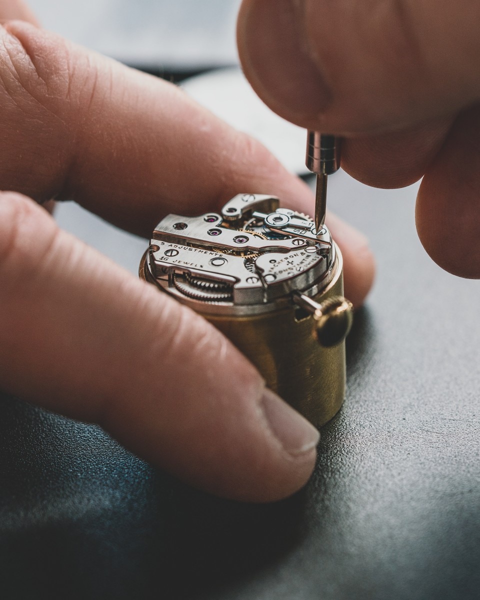 Watchmaker's hands are creating a Vacheron Constantin's watch